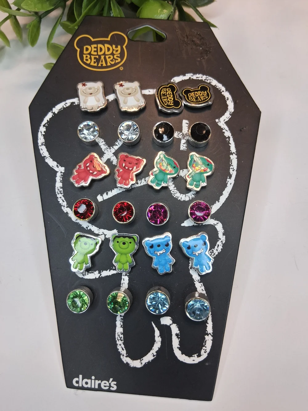 Claire's Deddy Bears Multi-Color Kids Earring Set